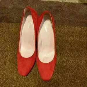 Castaner Red Suede Pumps